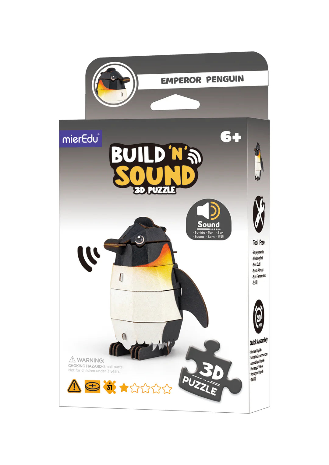 Kaiserpinguin- Soundwunder 3D Puzzle