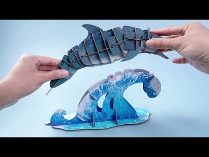 Bewegliches Eco 3D Puzzle – Delfin