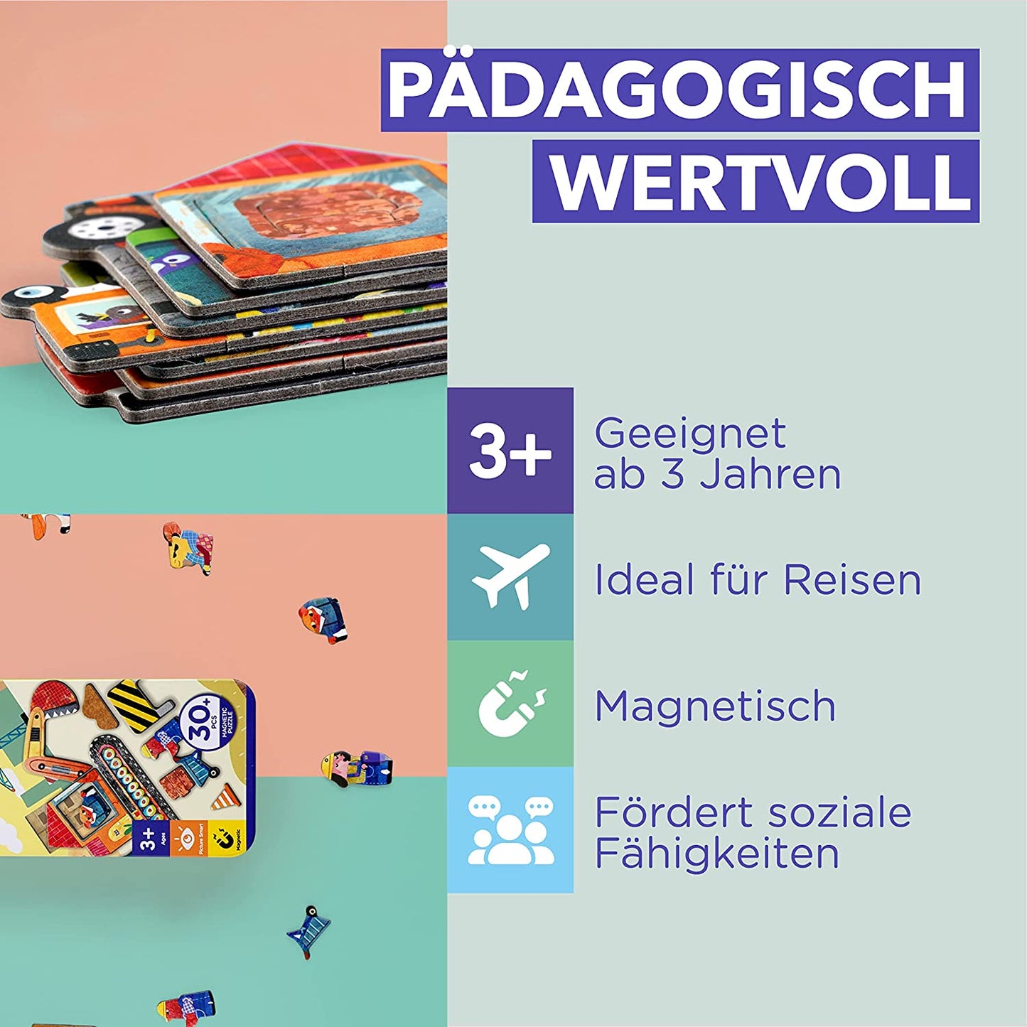 Reise-Magnetspielbox – Trucks