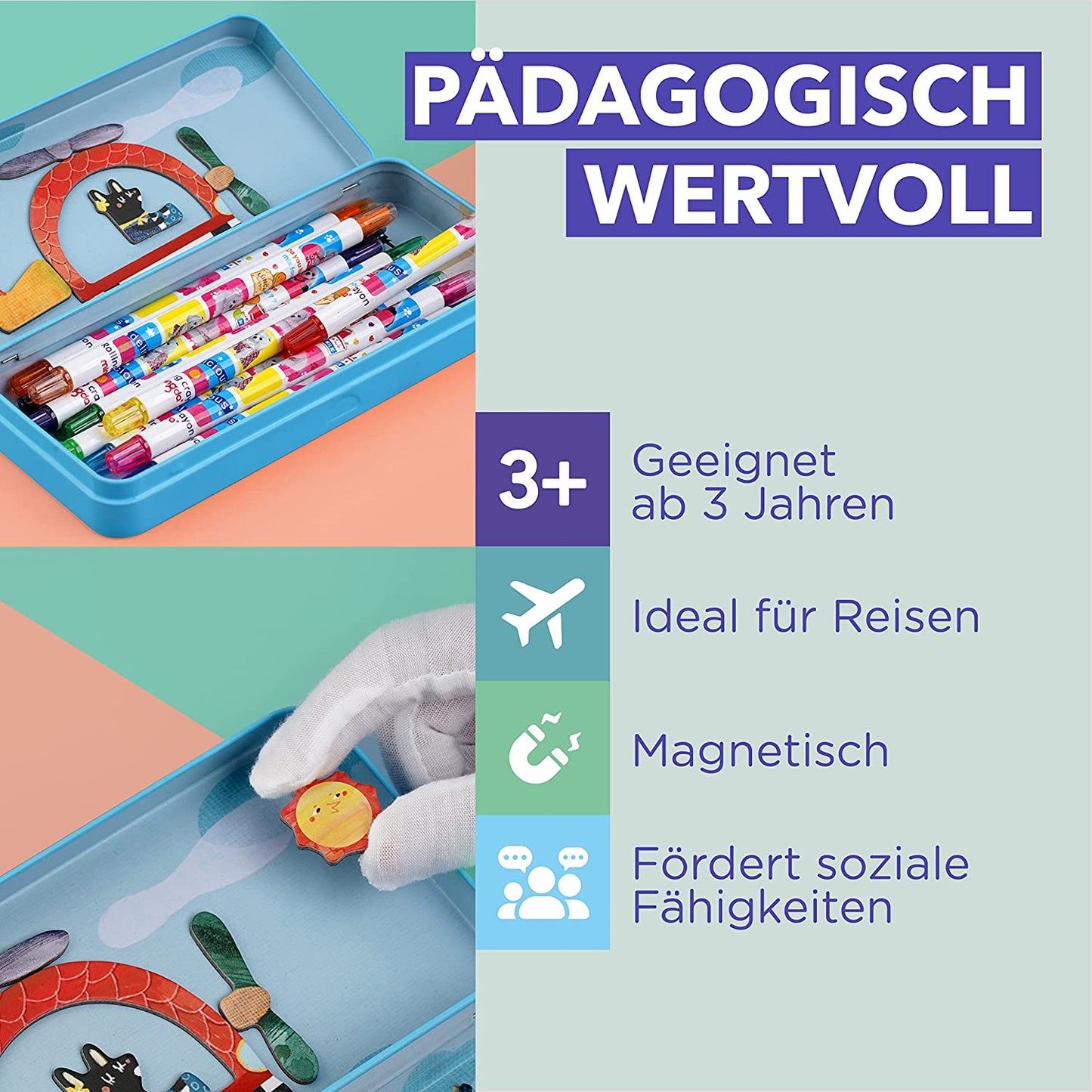 Reise-Magnetspielbox – Flugzeug