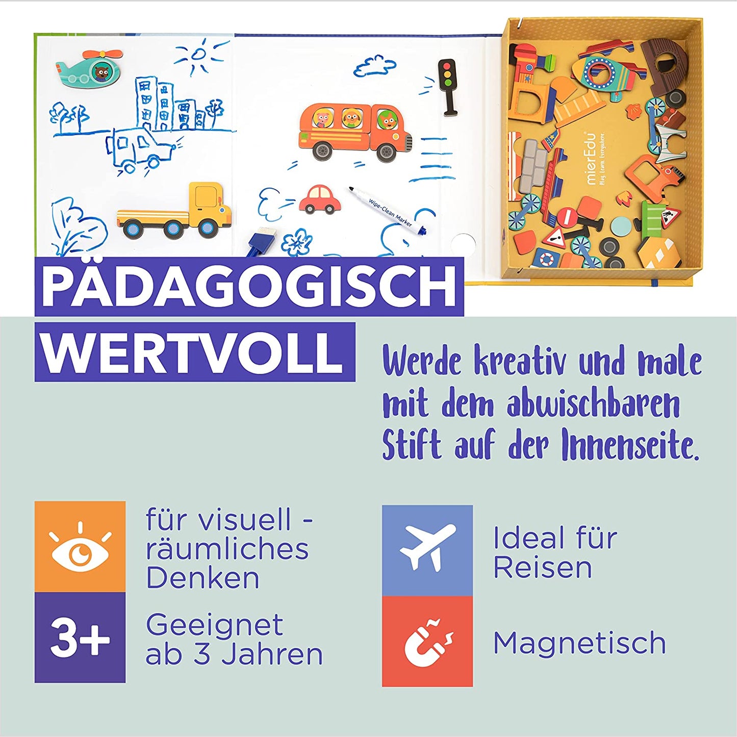 Kreative Magnetspielbox – Fahrzeuge
