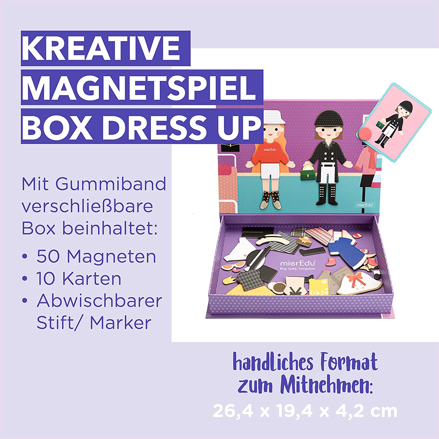 mierEdu Magnetspiel Box, Lehrerin, Fördert Motorik und Fantasie, Ideal