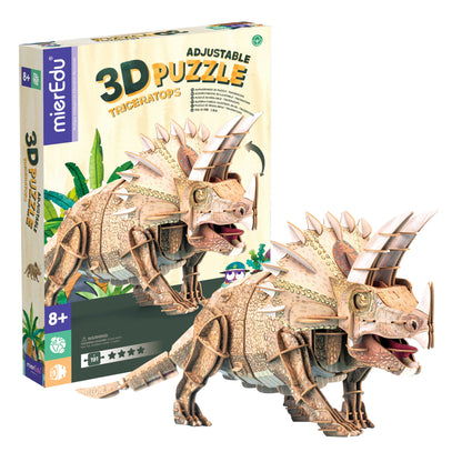 Bewegliches Eco 3D Puzzle – Triceratops