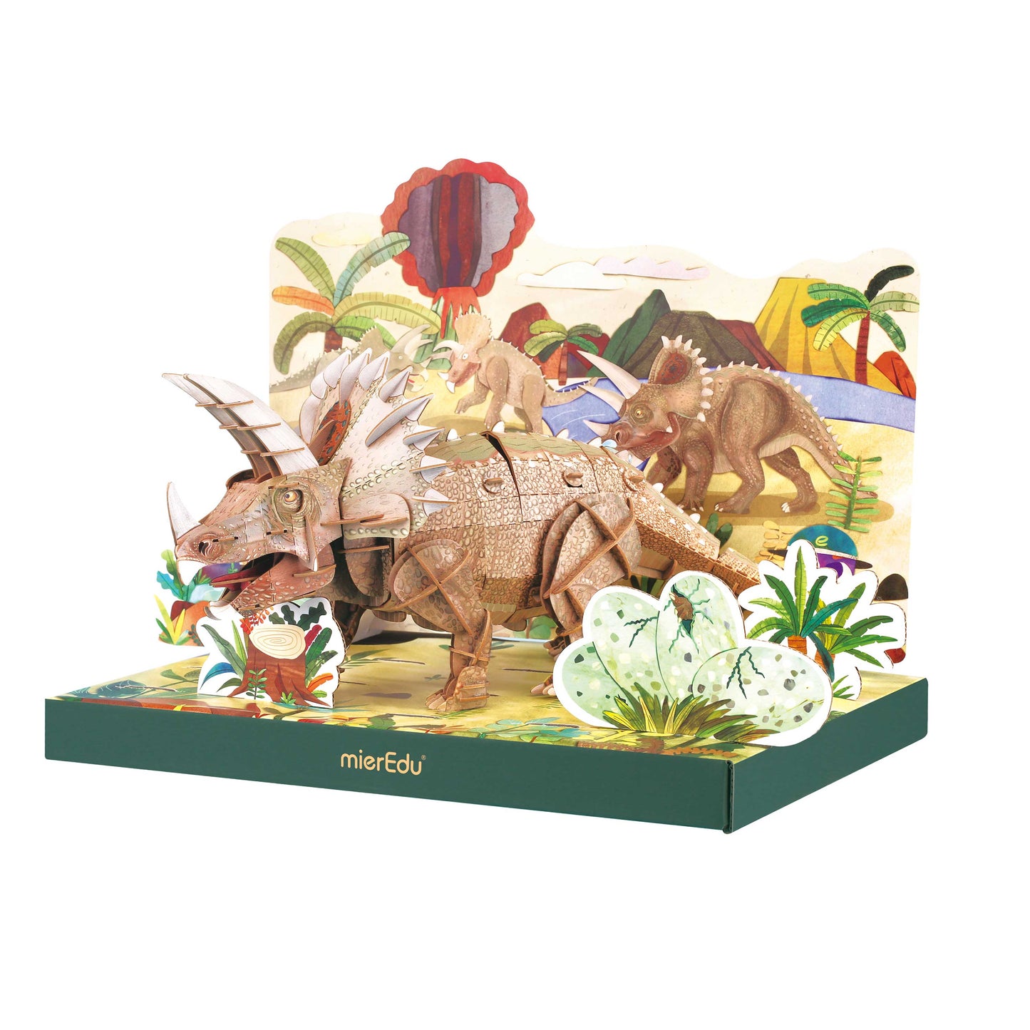Bewegliches Eco 3D Puzzle – Triceratops