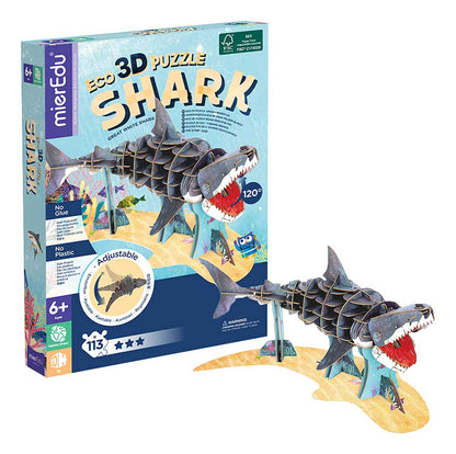 Bewegliches Eco 3D Puzzle – Weißer Hai